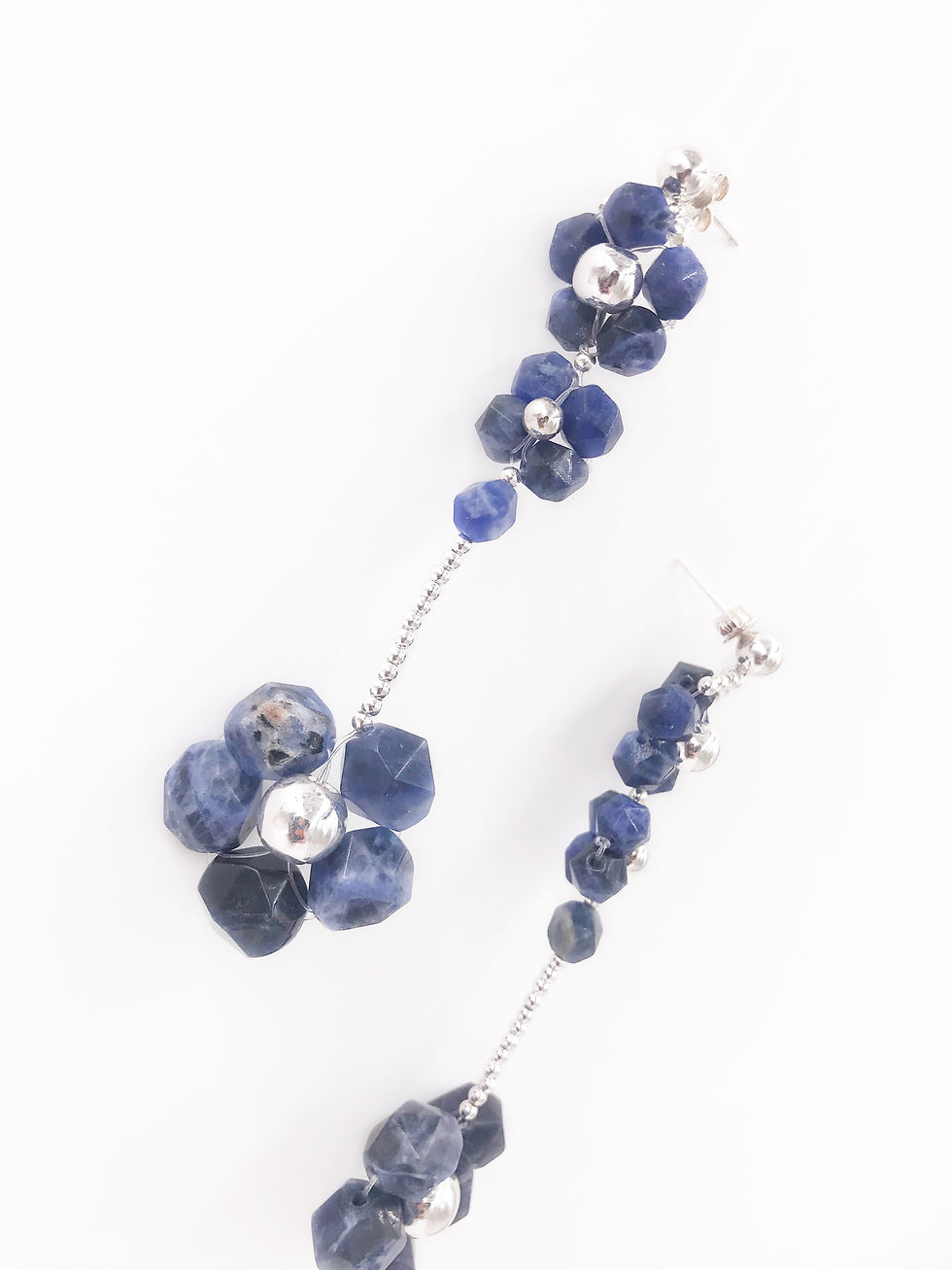 Thumbnail: Crystal Gemstone Floral Earrings