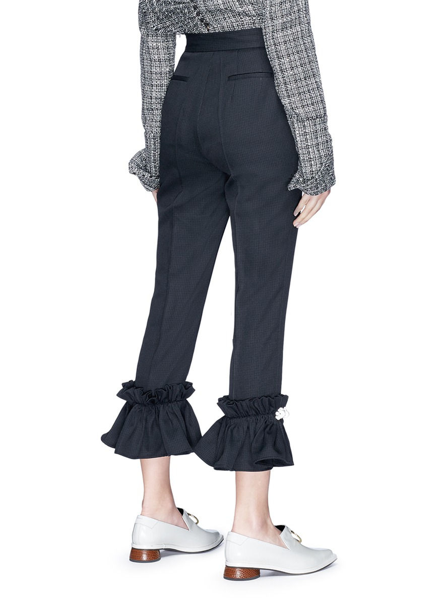 Thumbnail: Flare Trousers with Beadings