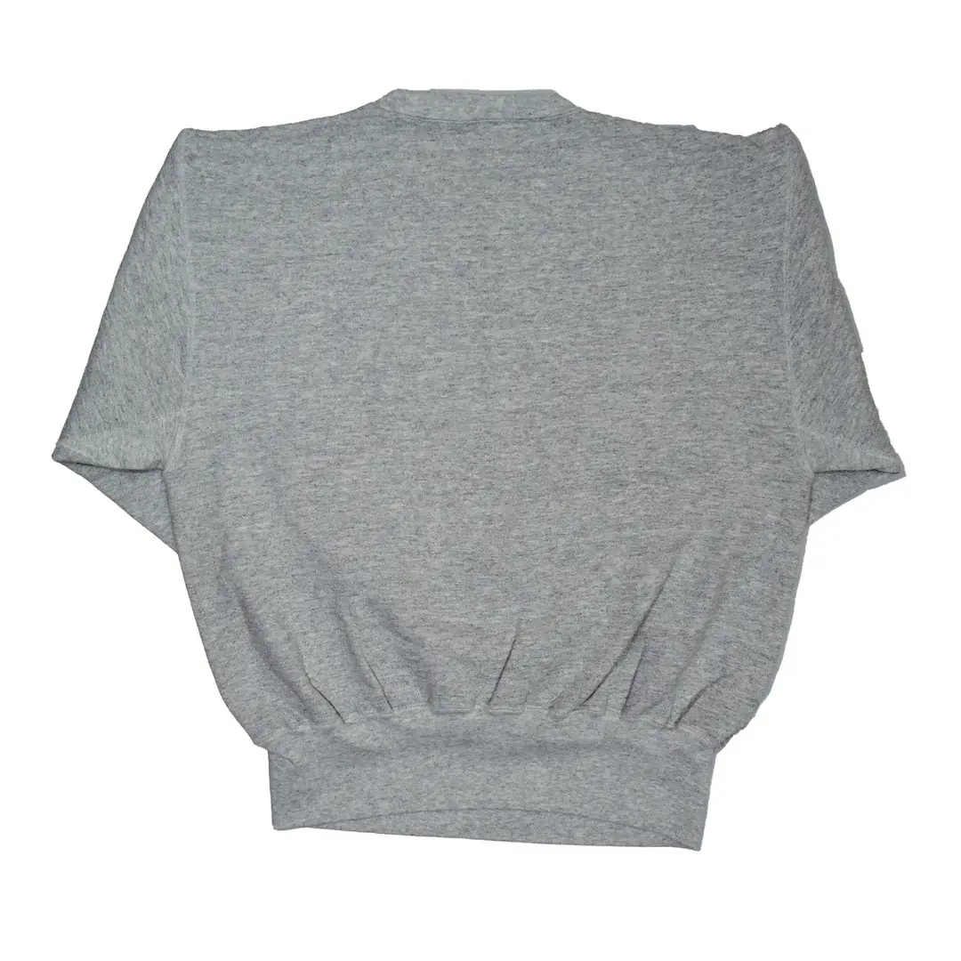 Light Heather Gray 1940s style tubular crew neck 12 oz fleece 