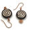 Thumbnail: Swirl Batik bead & Copper Earrings