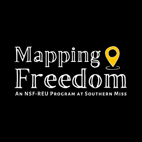 logo: Mapping Freedom An NSF-REU Program at Southern Miss