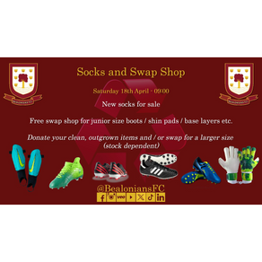 Socks & Swap Shop at Bealonians FC on Saturday 18 April