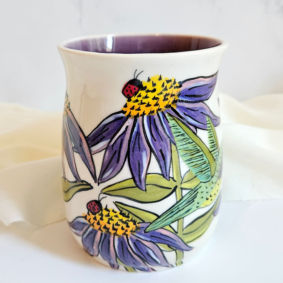 Thumbnail: Purple Glaze Hummingbird Mug