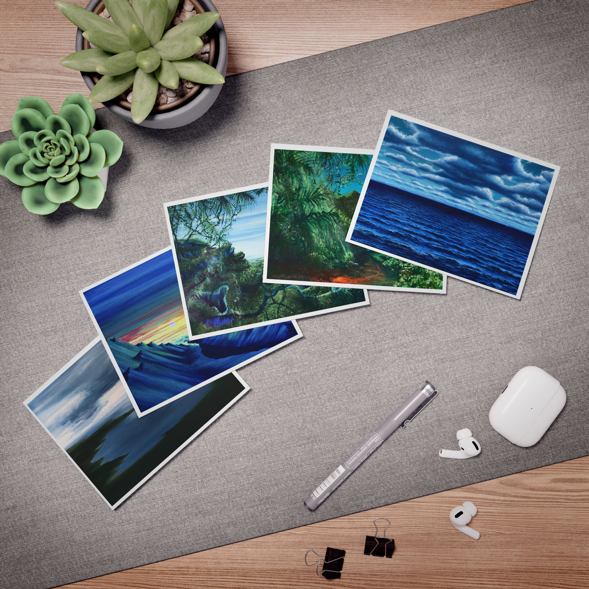 Infinite Ocean and more on original - Greeting Cards