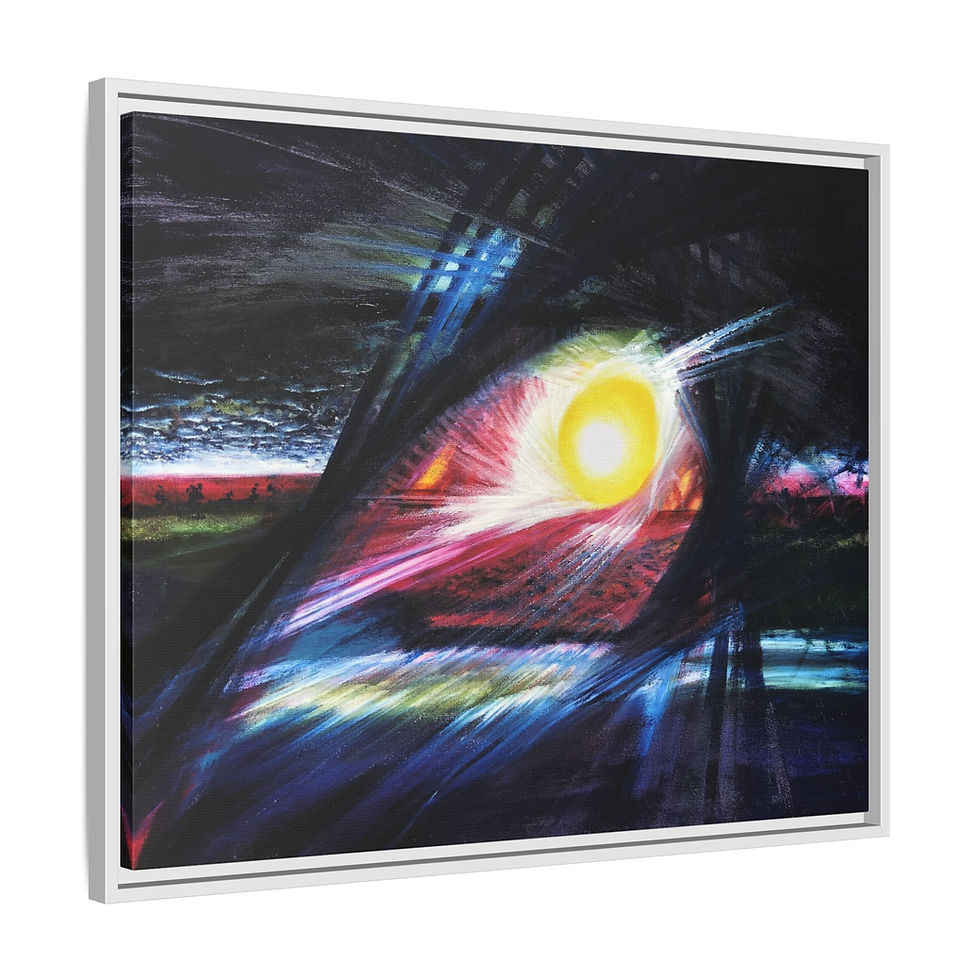 Miniature : Sunset Abstraction - Matte Canvas, Framed (Multi-color)