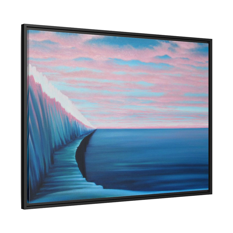 Miniatura: Ocean View Wall - Matte Canvas, Framed (Multi-color)
