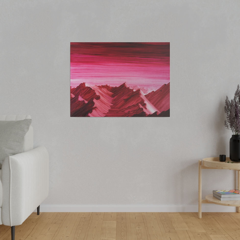 Miniatura: Red Mountains Matte Canvas, Stretched, 0.75"