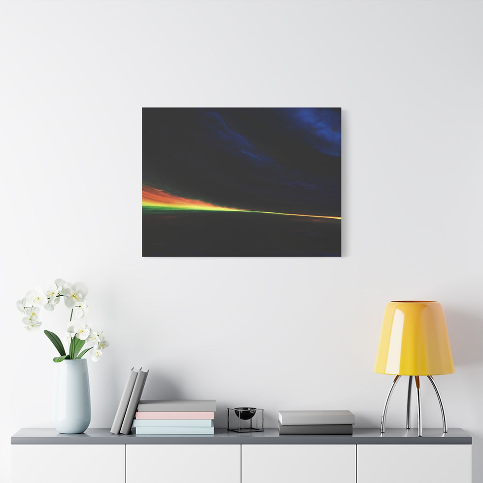 Miniatura: Sunset in Space - Journey to the Light - Print on Canvas 