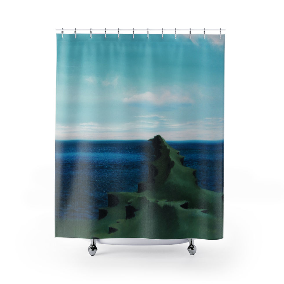 Miniature : Ocean View Shower Curtain - Home Decor for Tranquil Bathrooms