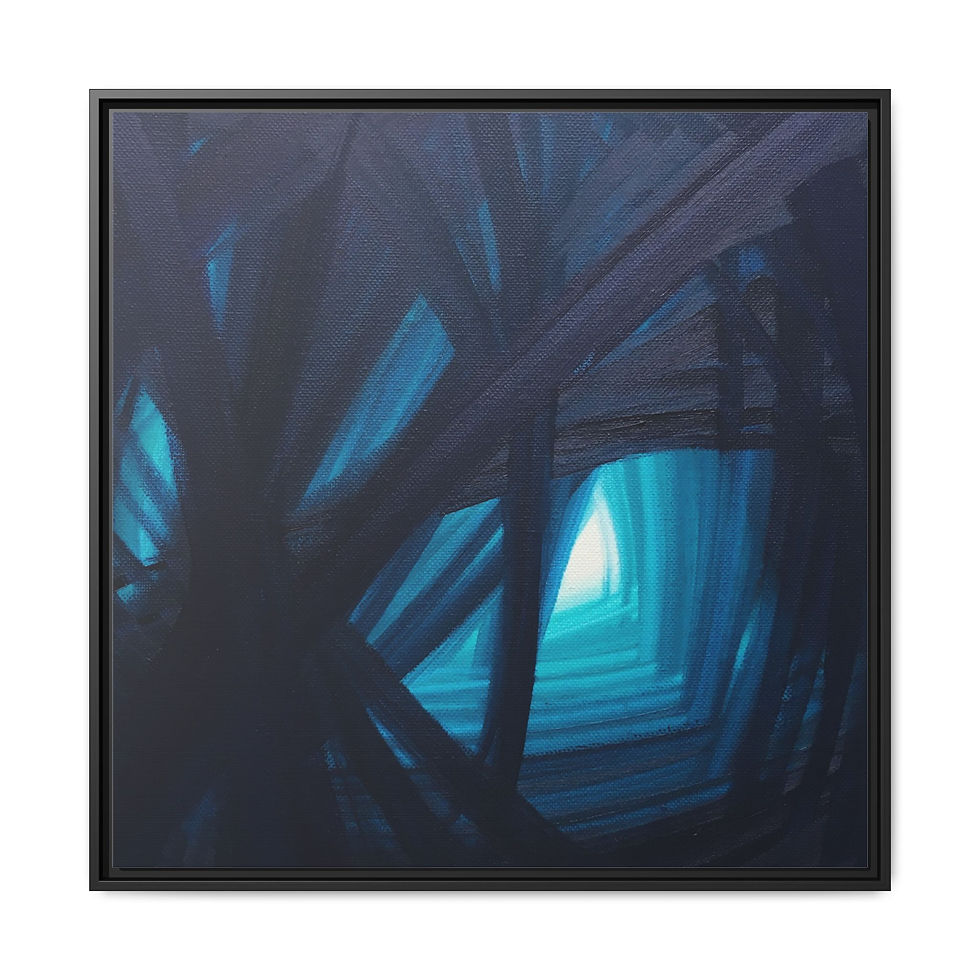 Thumbnail: Dark Blue Tunnel - Framed (3 colors) 