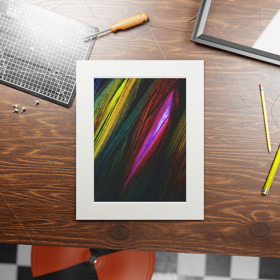 Thumbnail:  Blue Purple Yellow Tunnel - Passepartout Frame