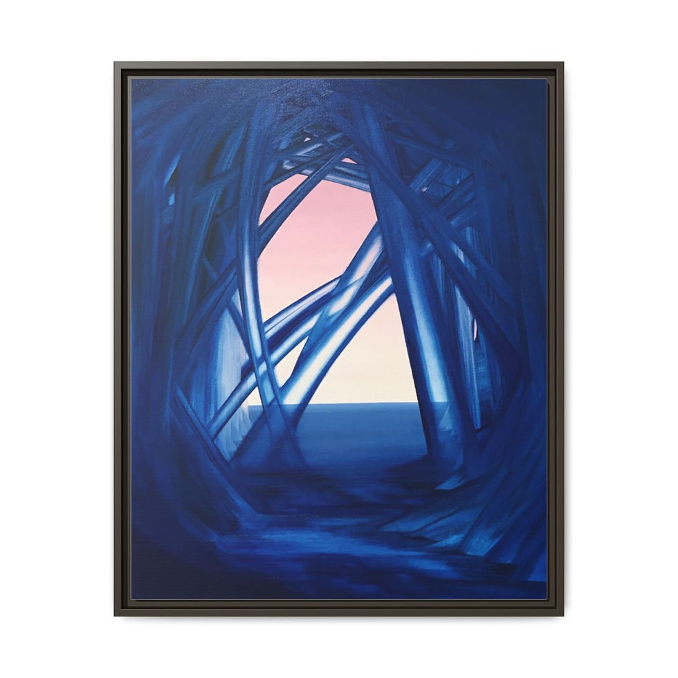 Thumbnail: Glacial Cave - Print on canvas 76cm x 61cm - Framed (3 colors)
