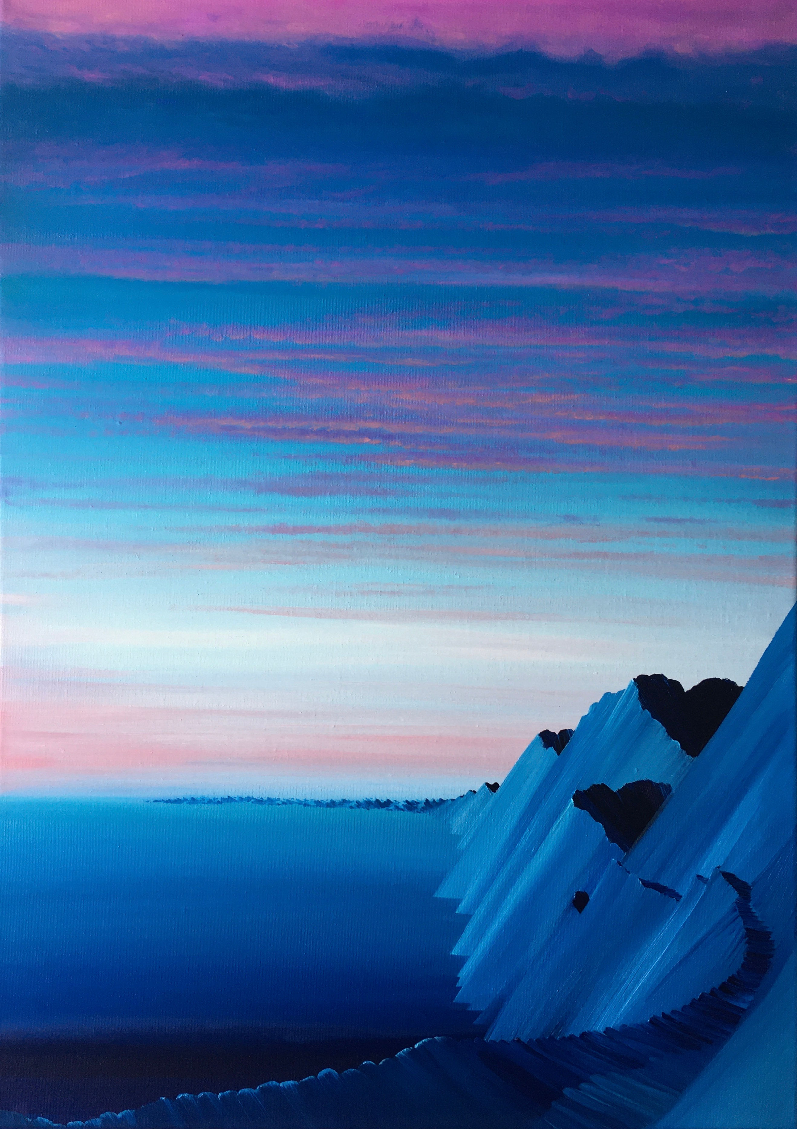 Ocean Hearts   -  Original   50 / 70 cm