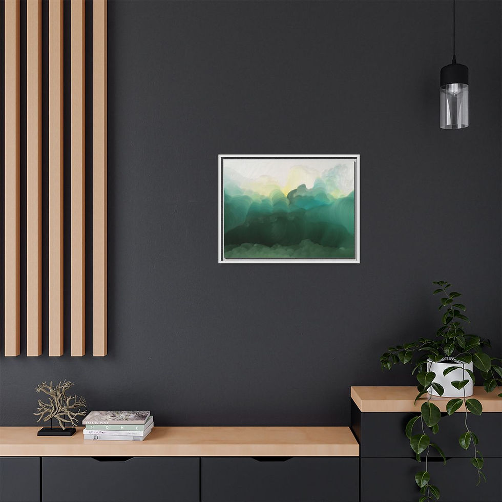 Thumbnail: Rising Above Clouds - Print on canvas 46cm x 61cm - Framed (3 colors)