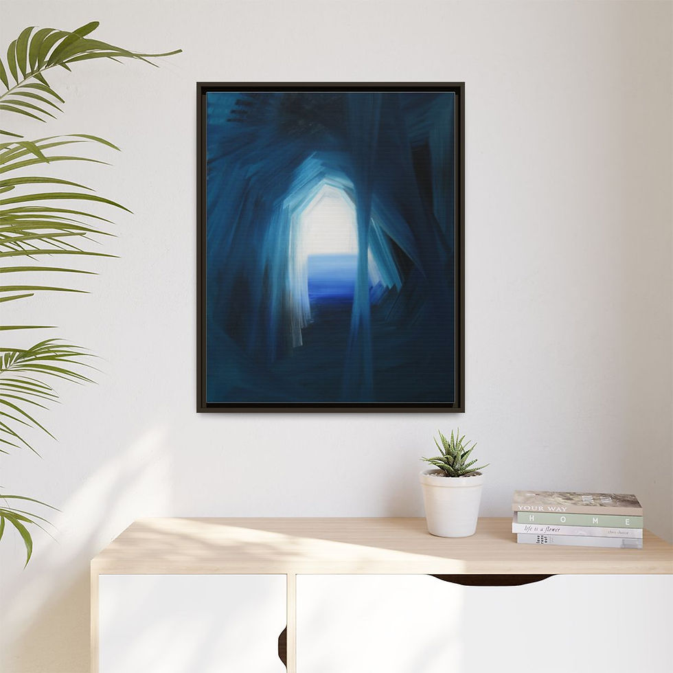 Miniatura: Cave's End - Print on canvas 76cm x 61cm - Framed (3 colors)