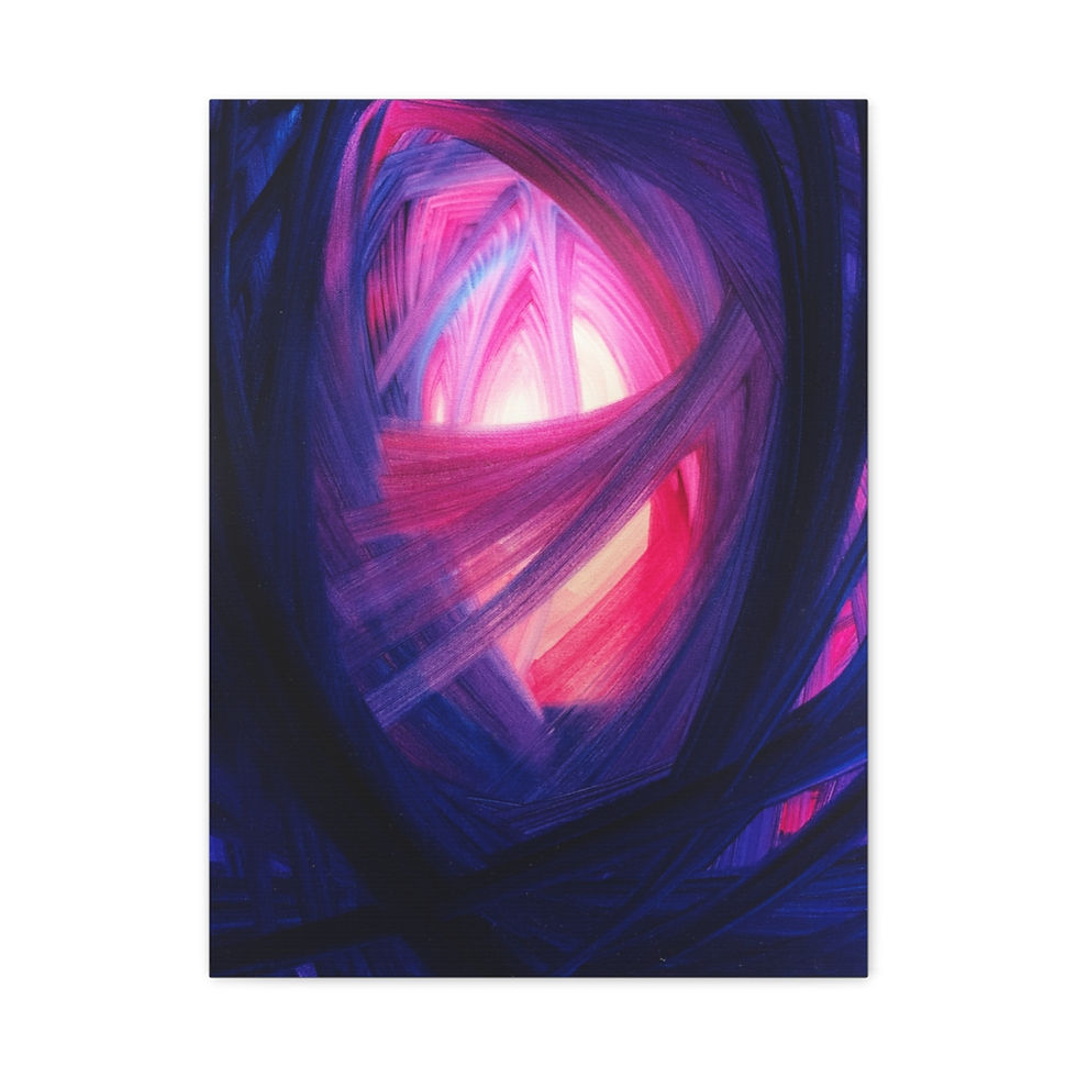 Thumbnail: Pink Blue Tunnel - Print on canvas - 46cm x 61cm
