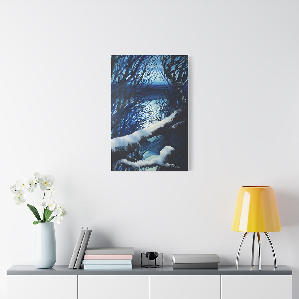 Thumbnail: Magical Winter Forest - Print on Canvas 