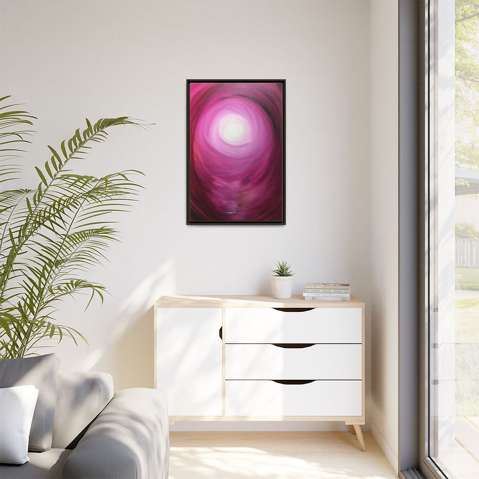 Thumbnail: Pink Tunnel of Transcendence - Print on canvas 91cm x 61cm - Framed (3 colors)