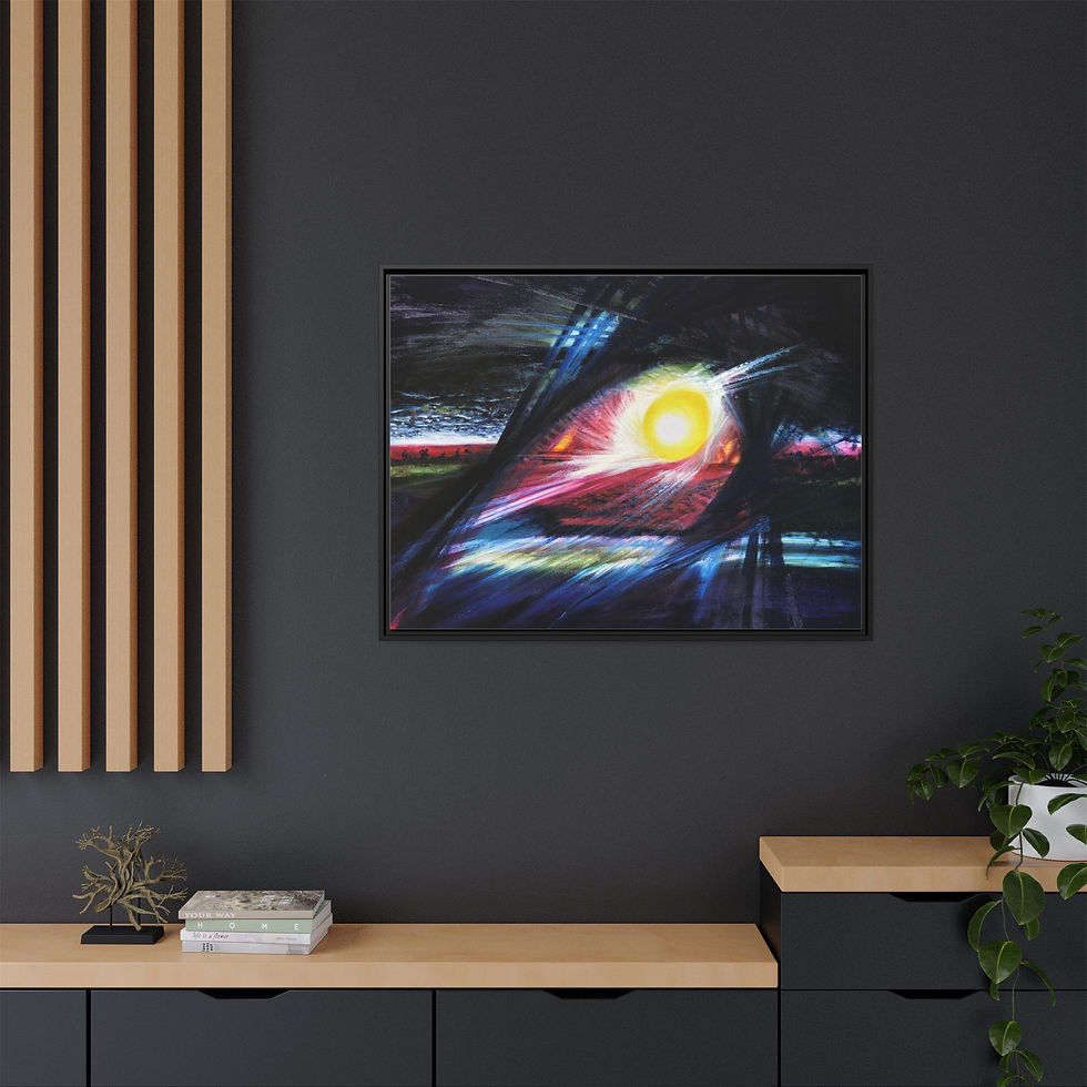 Miniature : Sunset Abstraction - Matte Canvas, Framed (Multi-color)