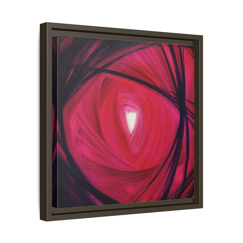 Miniature : Red and Blue Square Tunnel 2 - Framed (3 colors) 36cm x 36cm