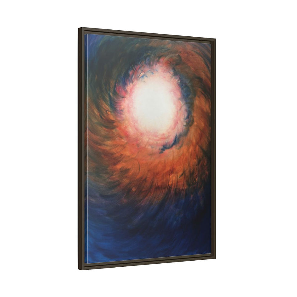 Miniatura: Orange Blue Tunnel - Print on canvas 91cm x 61cm - Framed (3 colors)