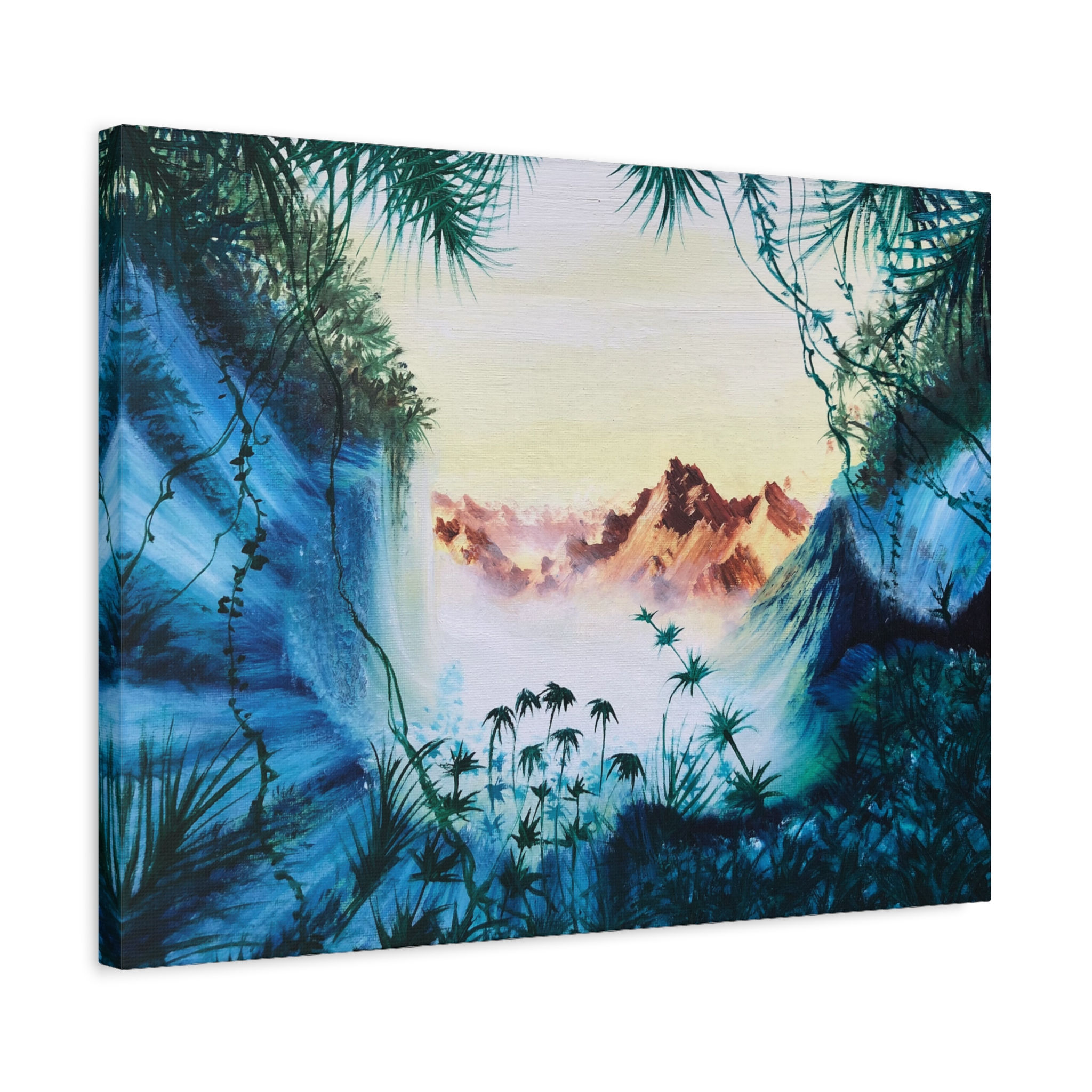 Jungle_waterfall in the Morning - print on Canvas - 40cm x 61cm