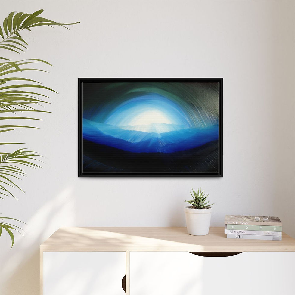 Thumbnail: Cave of Sectrets of Nature - Print on canvas - 76cm x 50cm - Framed (3 colors)