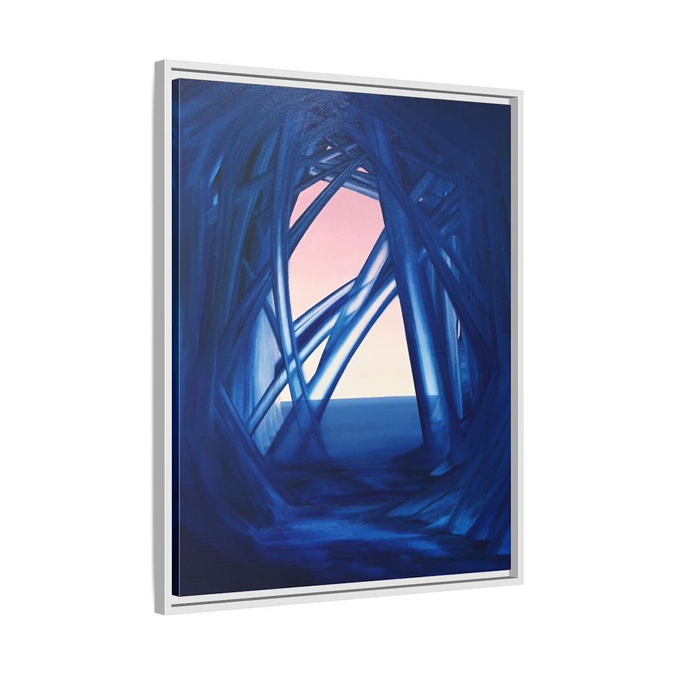 Thumbnail: Glacial Cave - Print on canvas 76cm x 61cm - Framed (3 colors)