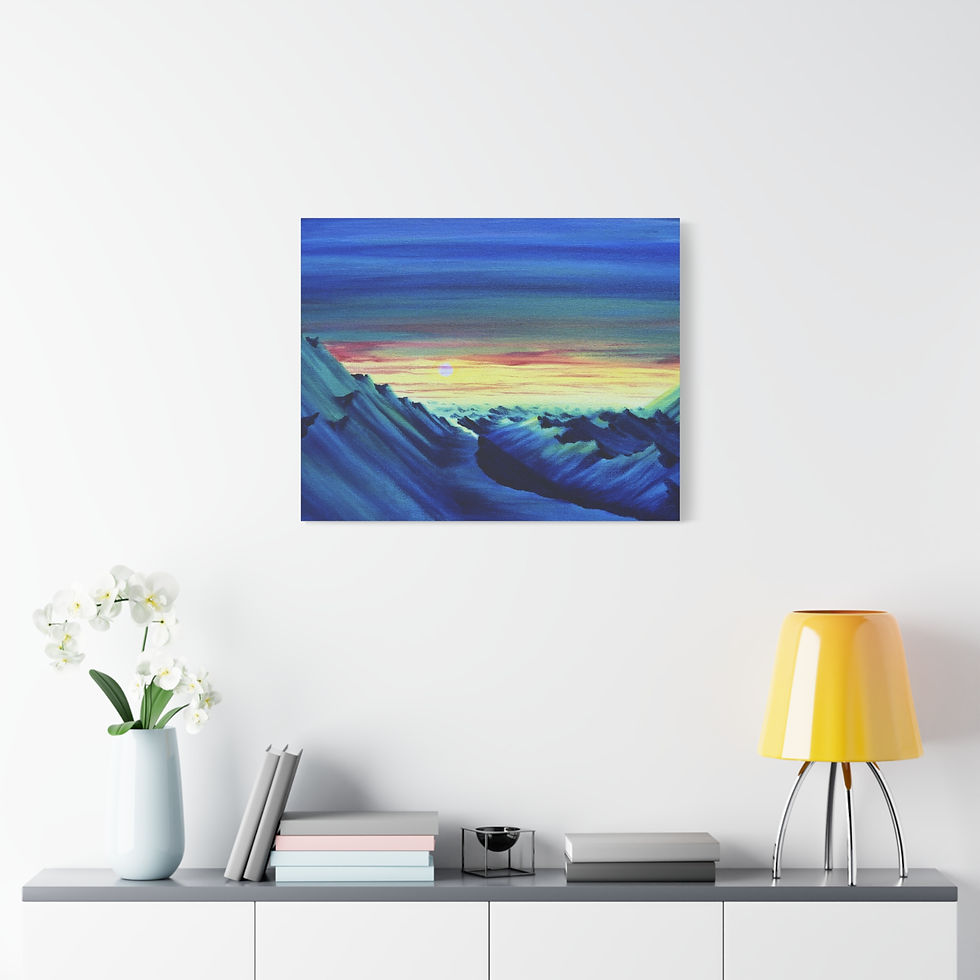 Thumbnail: Mountains Path - Print on Canvas 