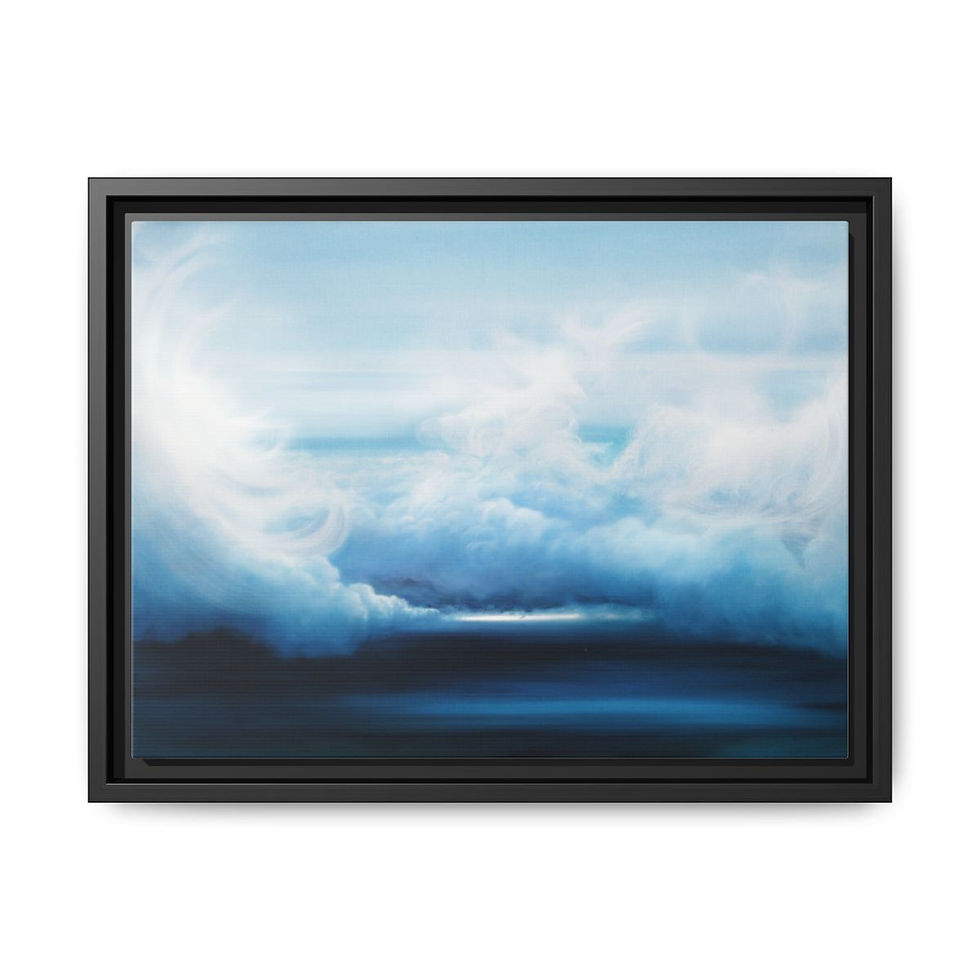 Thumbnail: Above Clouds - Print on Canvas - Framed (3 colors)