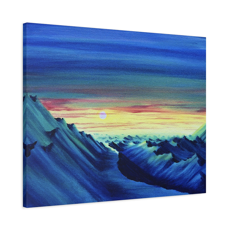 Thumbnail: Mountains Path - Print on Canvas 