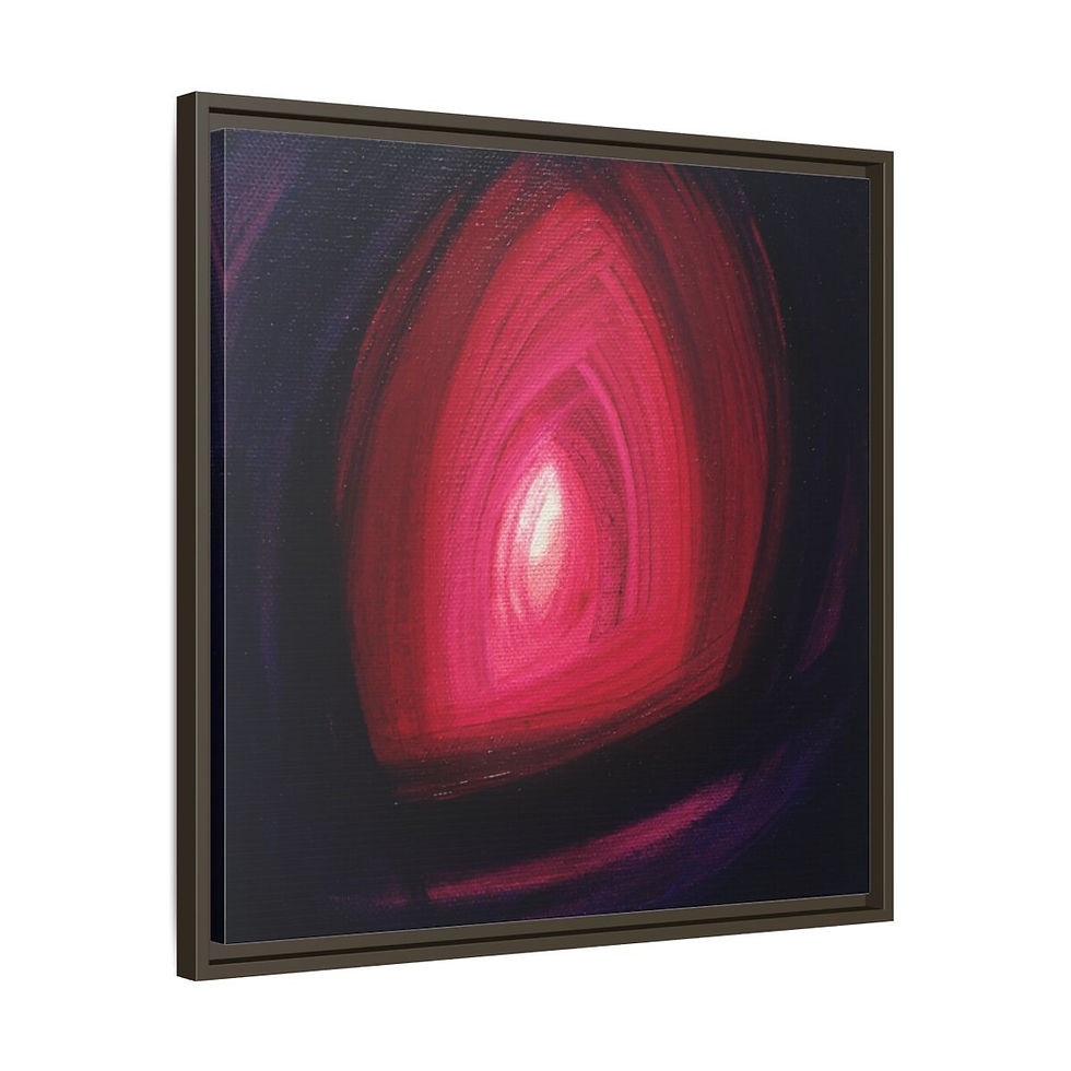 Thumbnail: Red and Blue Square Tunnel 3 - 61cm x 61cm - Framed (3 colors)