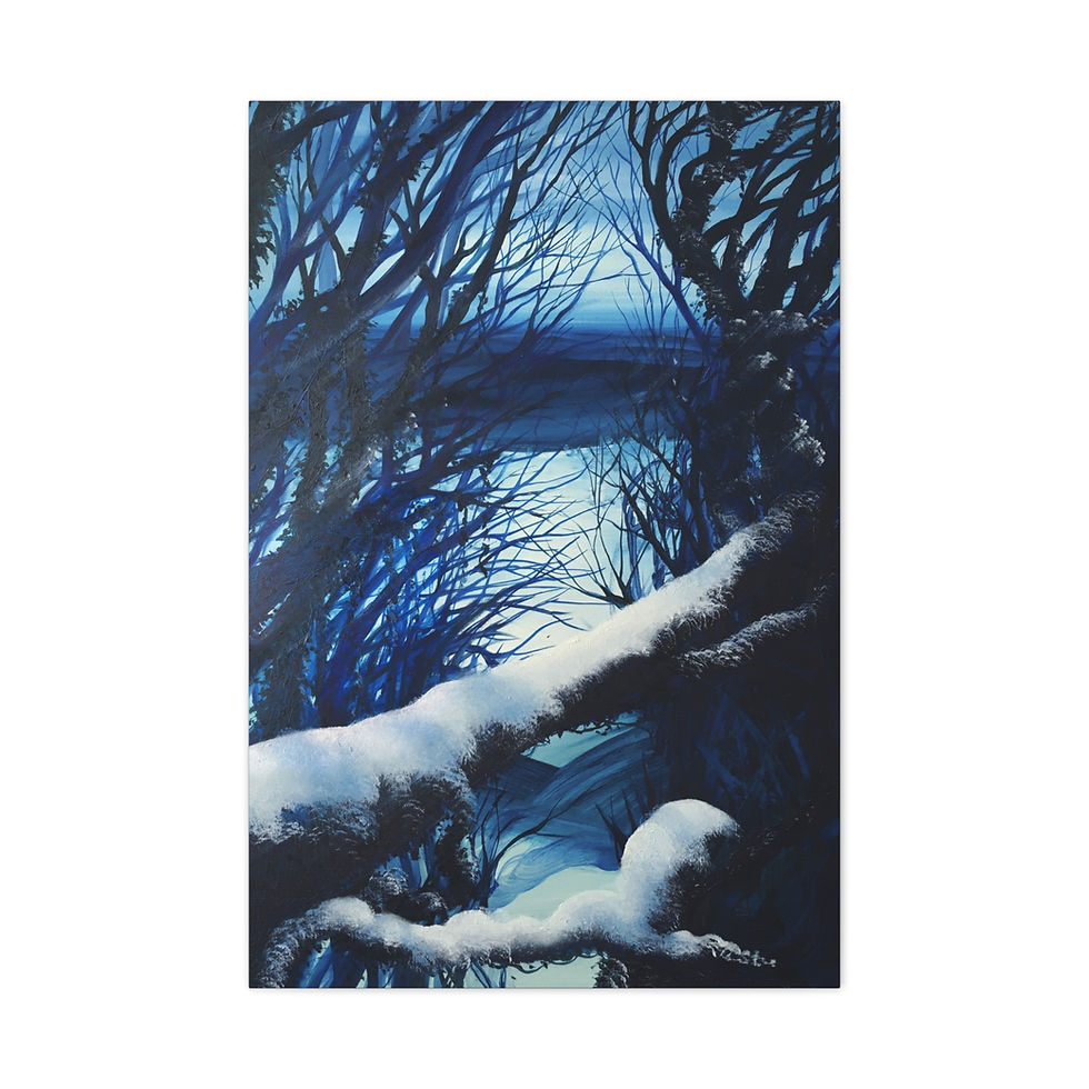 Thumbnail: Magical Winter Forest - Print on Canvas 