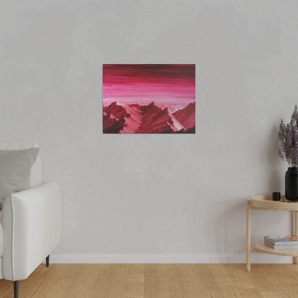 Miniatura: Red Mountains Matte Canvas, Stretched, 0.75"