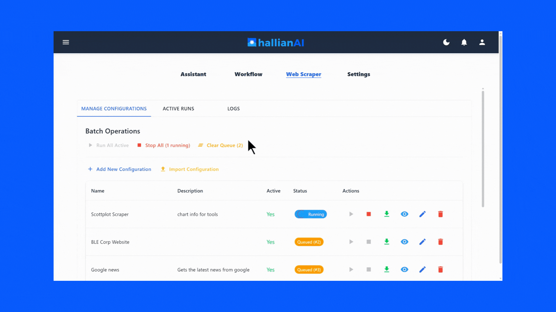 Integrating Webscraping into HallianAI