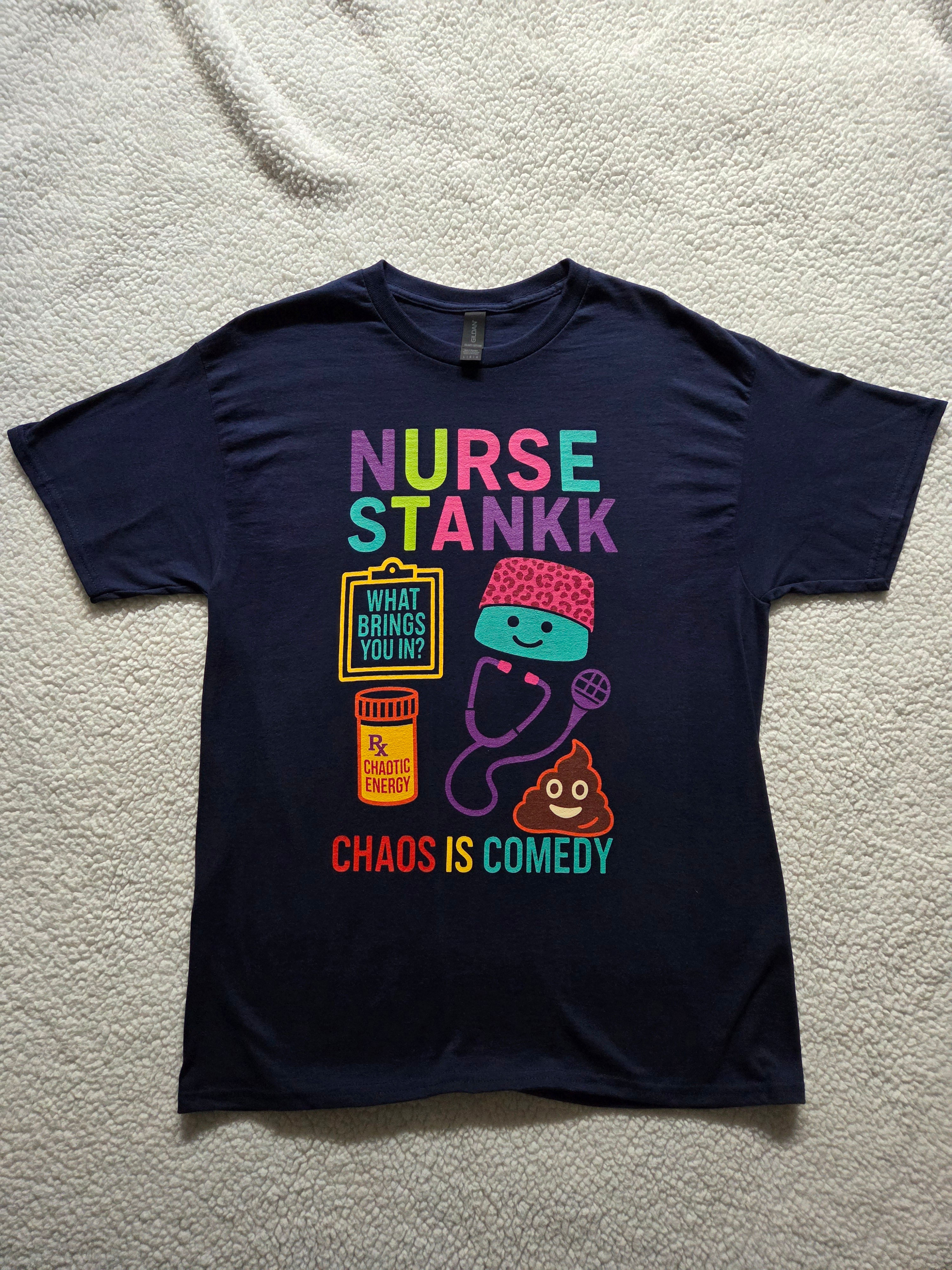 Nurse Stankk Navy Blue T-shirt