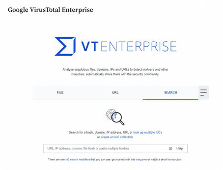 Google VirusTotal Enterprise