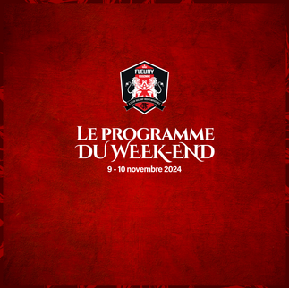 SECTION MASCULINE : Le programme du 09 et 10 novembre 2024