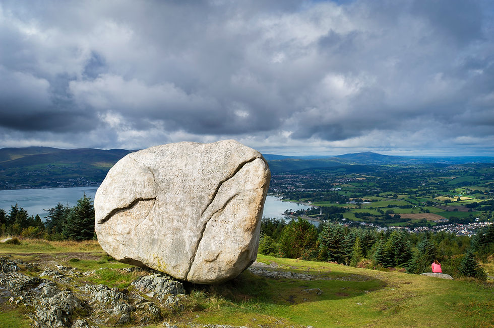 A view of the Cloughmore Stone in Mourne Mountains.