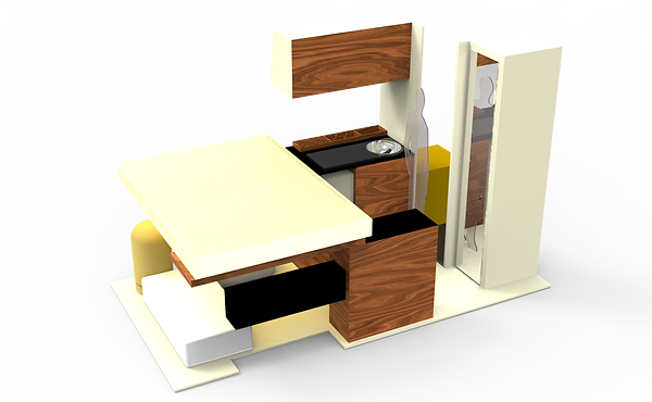 modélisation intérieur van aménagé Tango Renault master