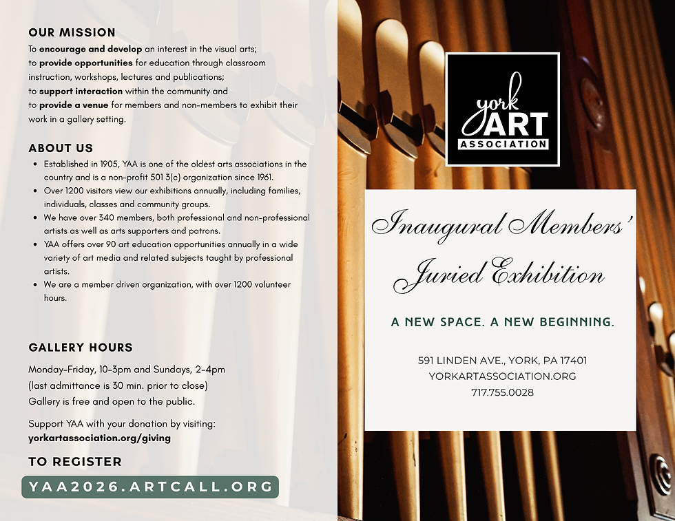 YAA Announces Inaugural Members' Juried Exhibition