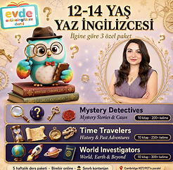 12-14 yaş öğrenciler için tema seçimiyle ilerleyen online İngilizce yaz programı