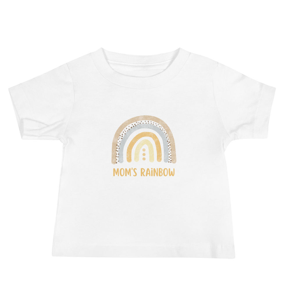 "Mom's Rainbow" Baby Jersey Short Sleeve Tee