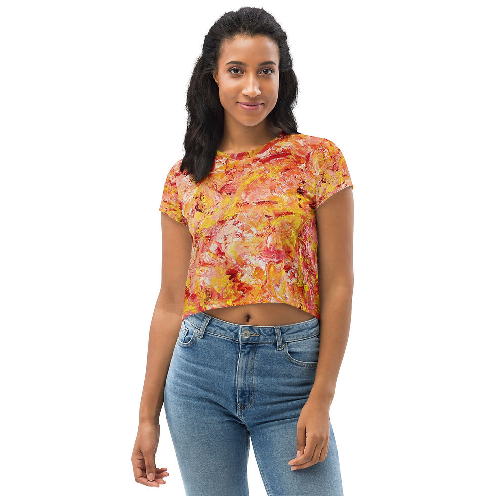 Thumbnail: Orange Lightening Crop Tee