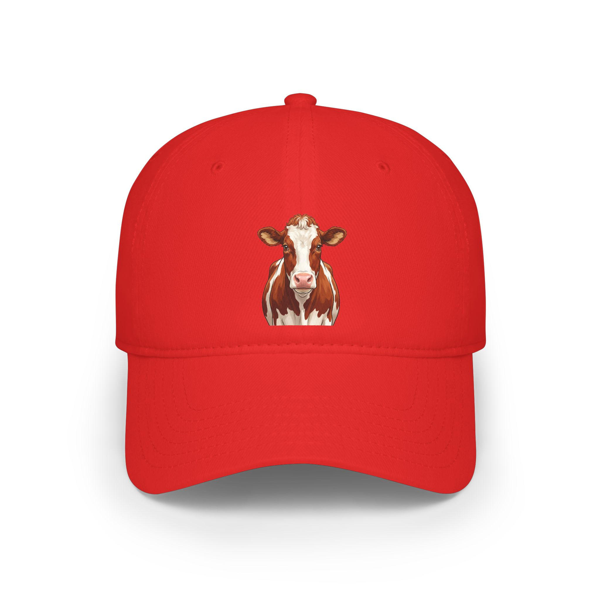 Cow Face Baseball Cap — Cute Farm Animal Low-Profile Hat