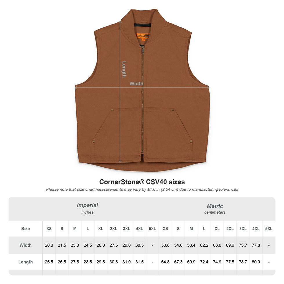 Miniatura: Embroidered Duck Cloth Work Vest — with Hat and GanaderosVIP Logo