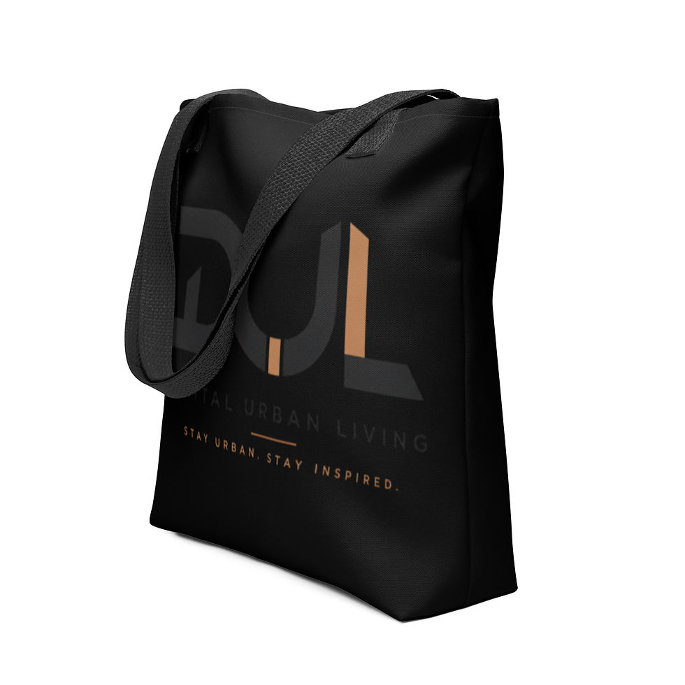 Thumbnail: DUL Signature Black Tote Bag, a premium everyday tote designed for work, travel, shopping, and modern city life.