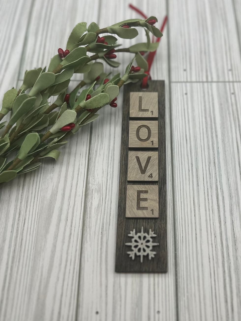 Thumbnail: Scrabble Christmas Ornaments