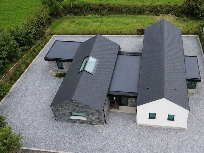 Aerial view of aluminium cladding project in Carrickmacross Monaghan