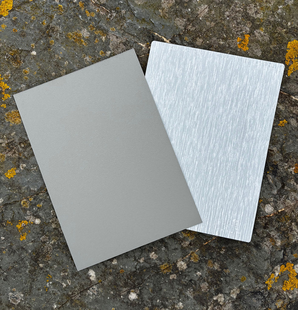 zinc vs aluminium roofing cladding sample comparrison ireland